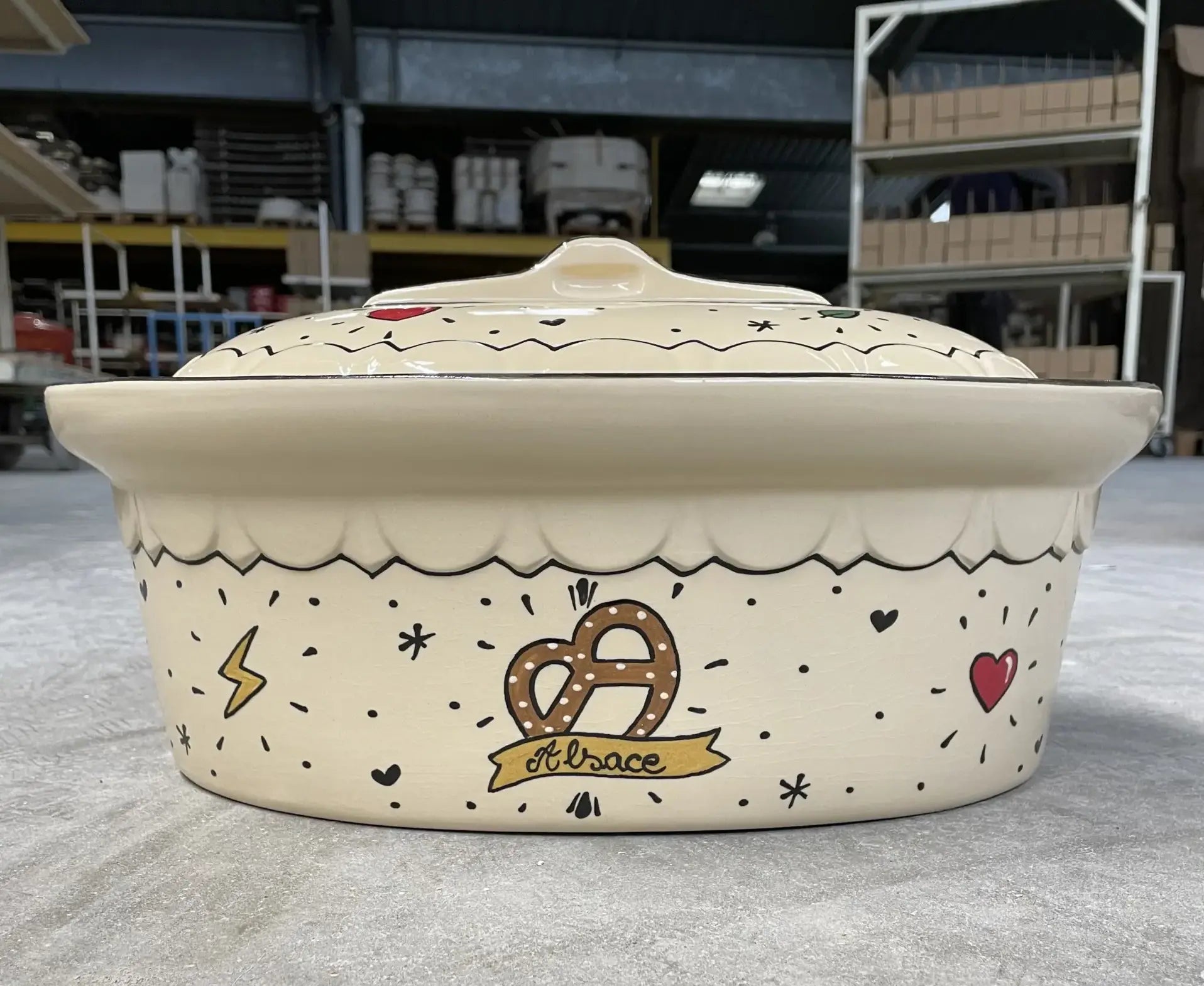 Terrine vintage en terre cuite verte