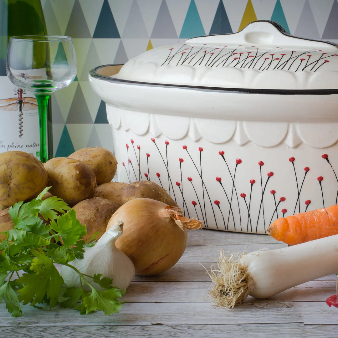 Oval hatching terrine