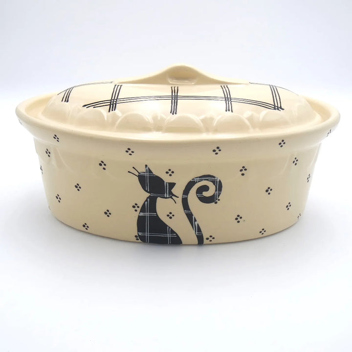 Terrine ovale chat noir Terrines Poterie Beck