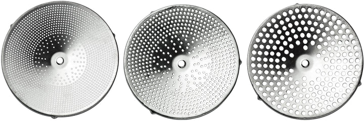 Lot de 3 grilles inox pour passe-légumes diamètre 24,27 et 31 cm Passe-légumes Guillouard