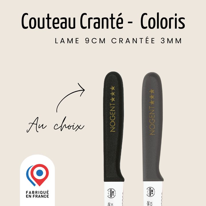 Couteau d’Office – Lame 9 cm Crantée 3 mm | Classic Polypro