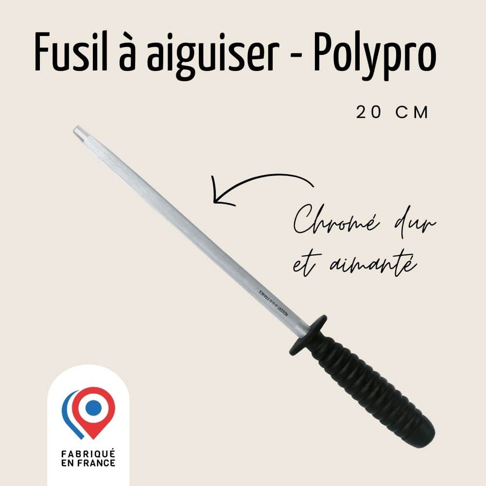 Fusil à aiguiser de 20cm - Chromé & Aimanté | Pratik