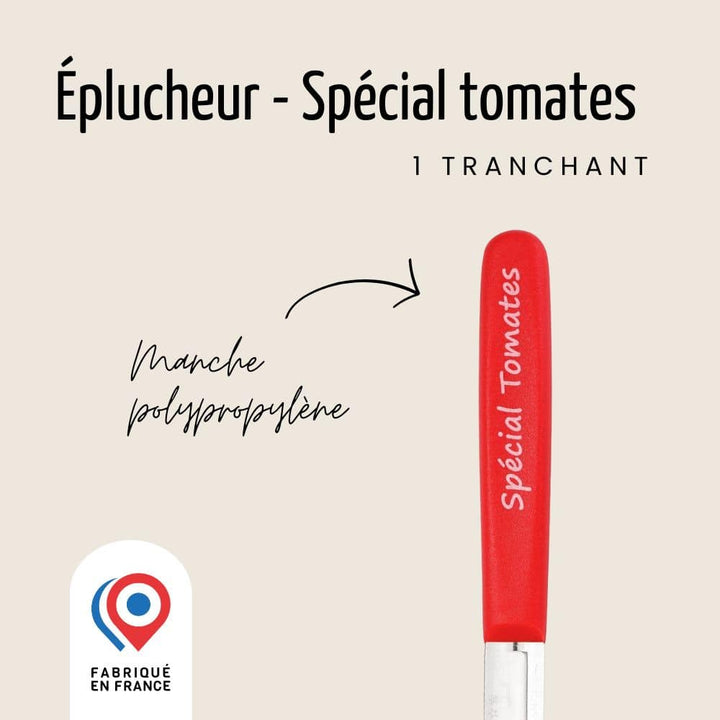 Éplucheur - 1 tranchant - Spécial Tomates | Classic Polypro