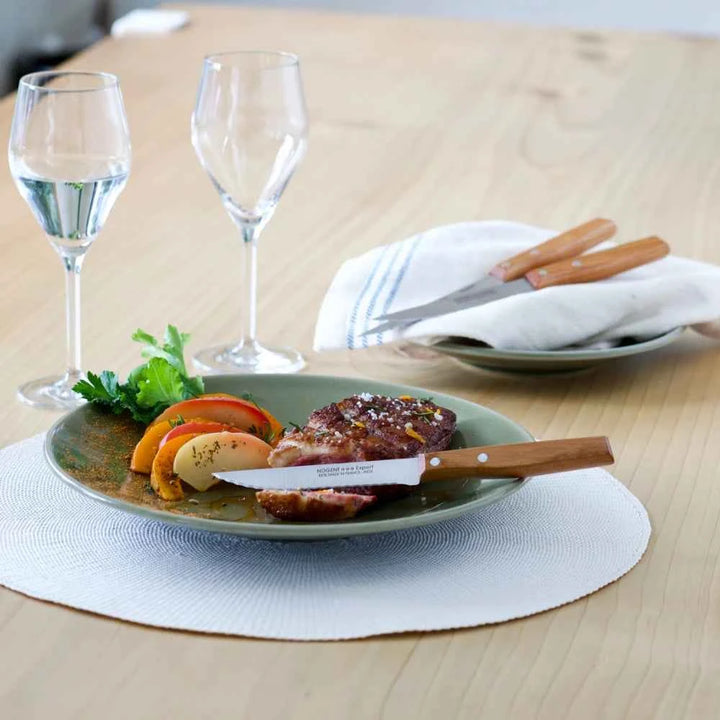 Couteau steak – Lame 11cm double crantage | Affidenté® Naturel