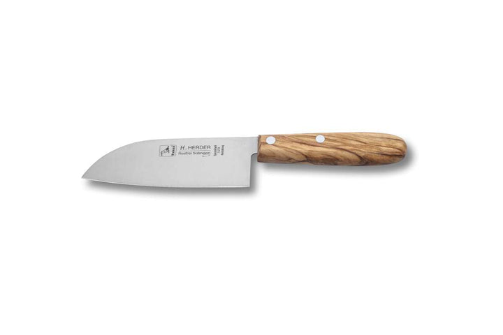 Mini couteau Santoku 13,5cm avec manche en bois d'olivier