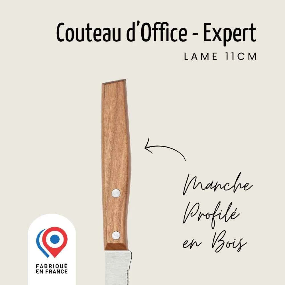 Couteau steak – Lame 11cm double crantage | Affidenté® Naturel