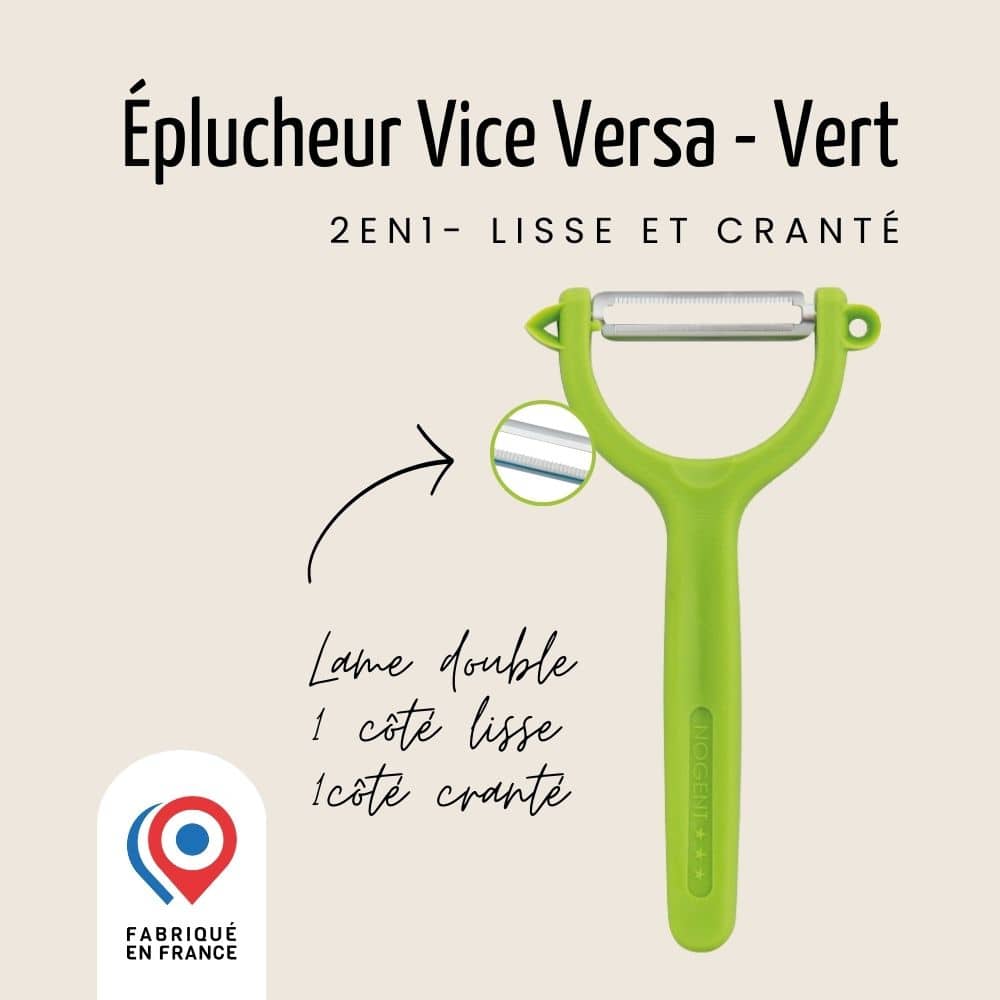 Éplucheur - Vice & Versa - 2 en 1 - Lisse et Cranté | Pratik