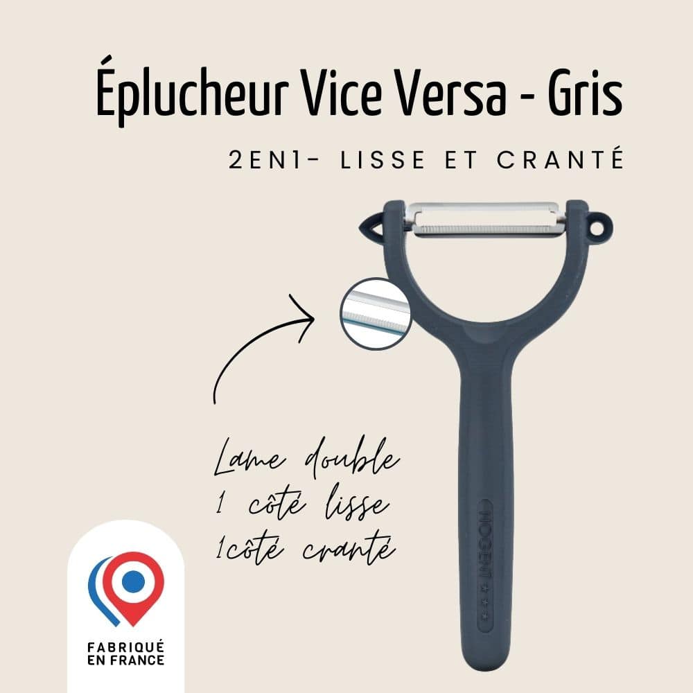 Éplucheur - Vice & Versa - 2 en 1 - Lisse et Cranté | Pratik