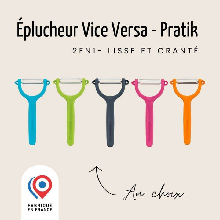 Éplucheur - Vice & Versa - 2 en 1 - Lisse et Cranté | Pratik