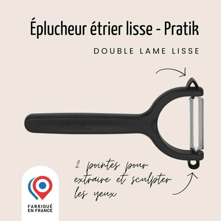 Éplucheur "Y " - À étrier - Lame double lisse | Pratik