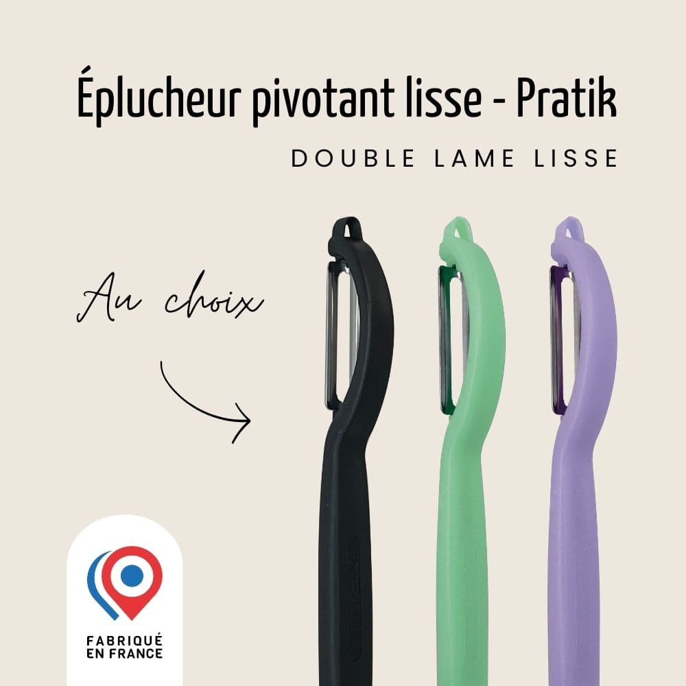 Éplucheur “I” – Pivotant – Lame double lisse | Pratik