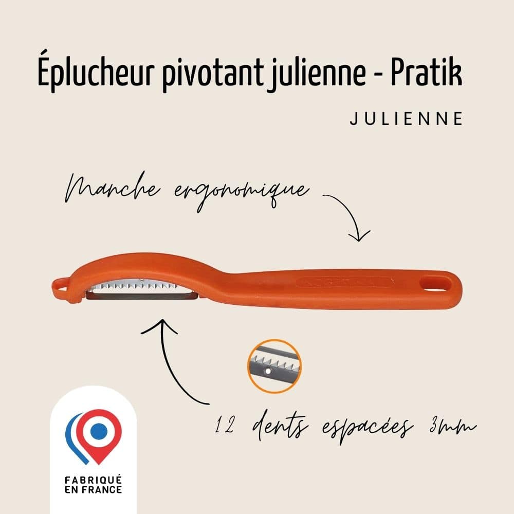 Éplucheur “I” – Pivotant – Julienne | Pratik