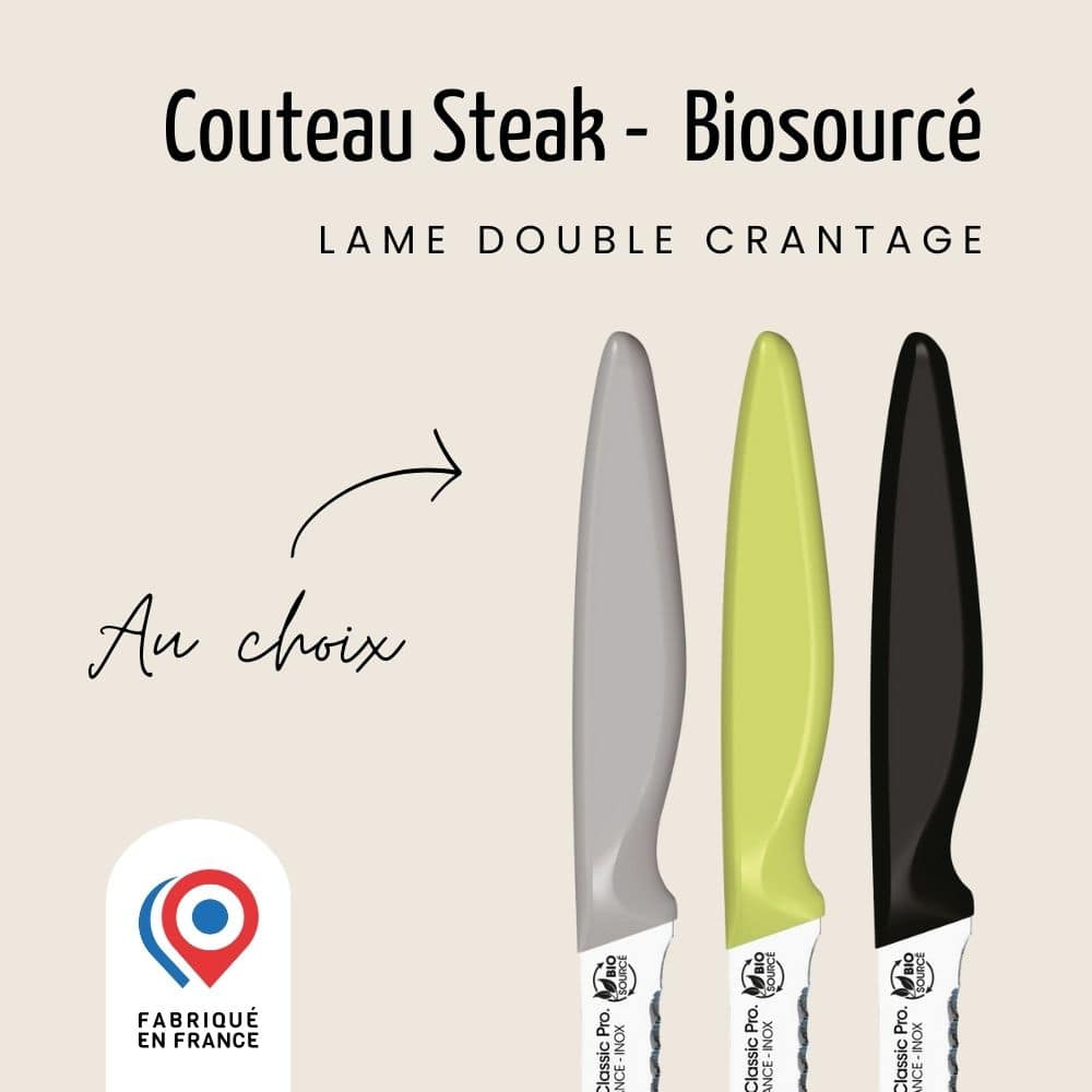Couteau steak - Lame 11cm double crantage | Les Responsables