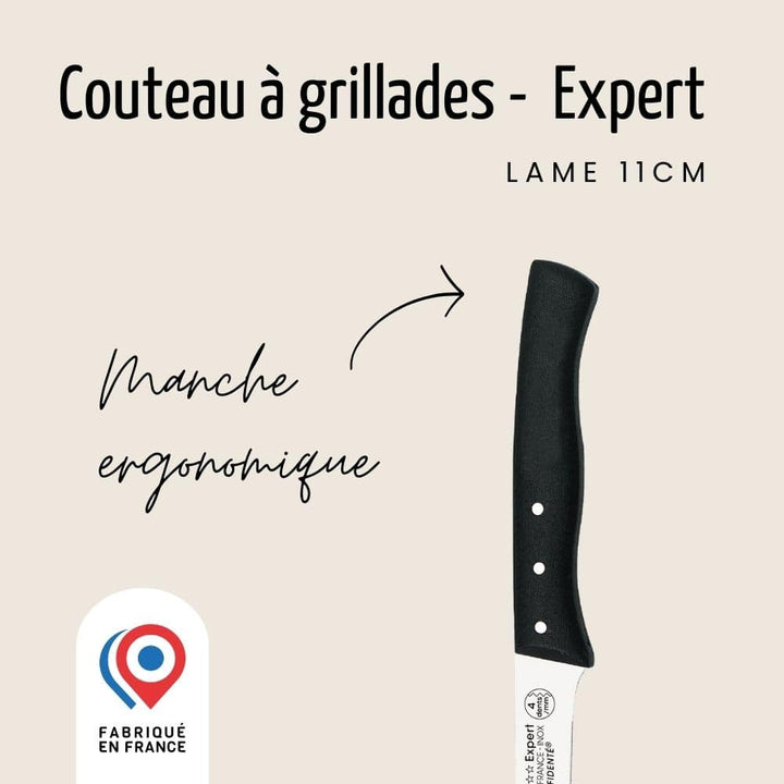 Couteau à grillades - Lame 11 cm | Expert Affidenté®