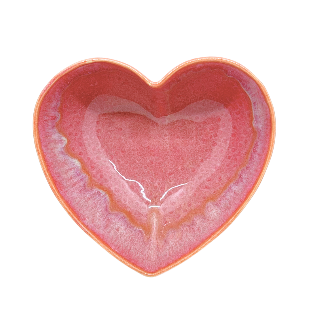 Pink heart bowl