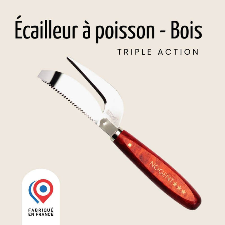 Écailleur à poisson - Triple action | Classic Bois