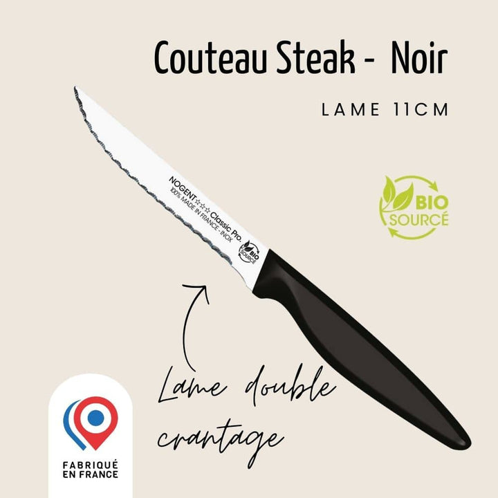 Couteau steak - Lame 11cm double crantage | Les Responsables