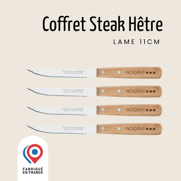 Coffret Classic Steak - Hêtre | Les basiques pour ma table