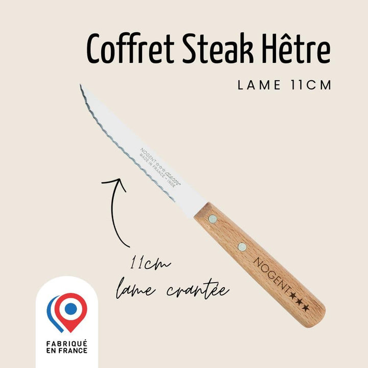 Coffret Classic Steak - Hêtre | Les basiques pour ma table