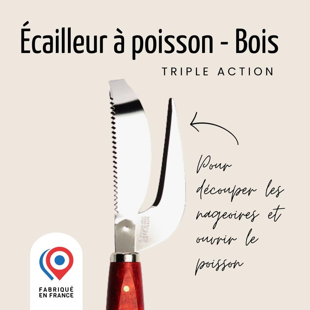 Écailleur à poisson - Triple action | Classic Bois