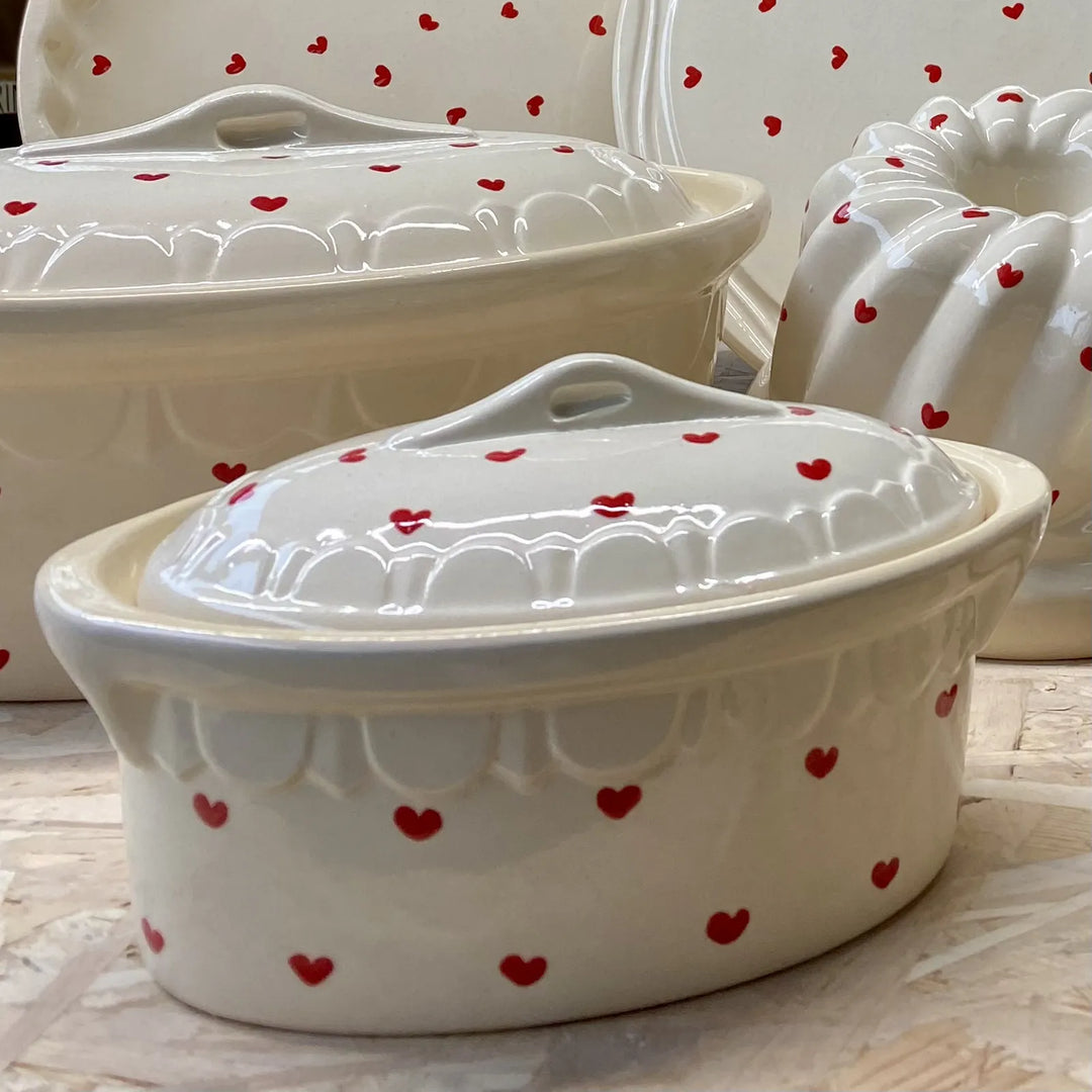 White oval terrine hertzele