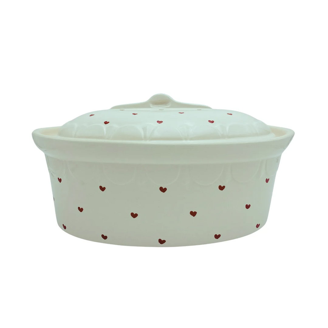 White oval terrine hertzele