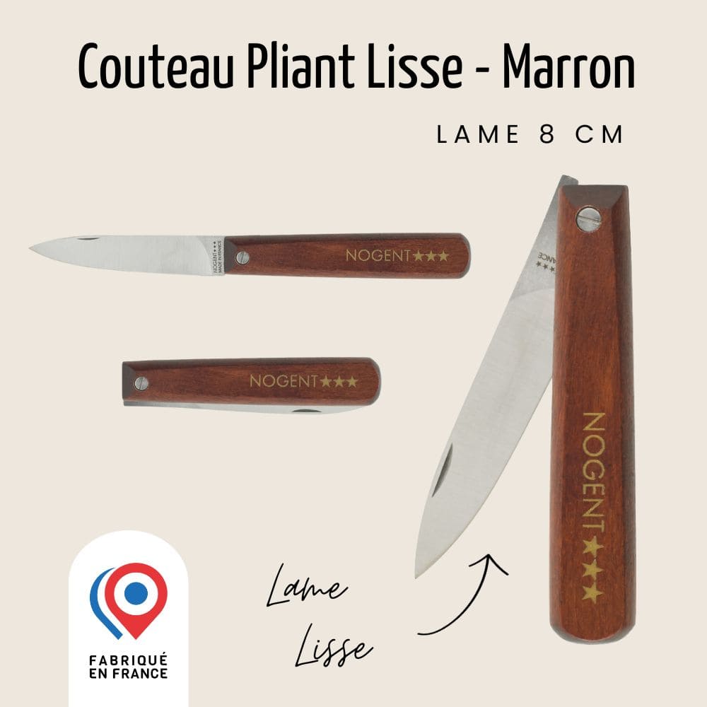 Couteau Pliant Pocket – Lame Lisse 8cm | Classic Bois