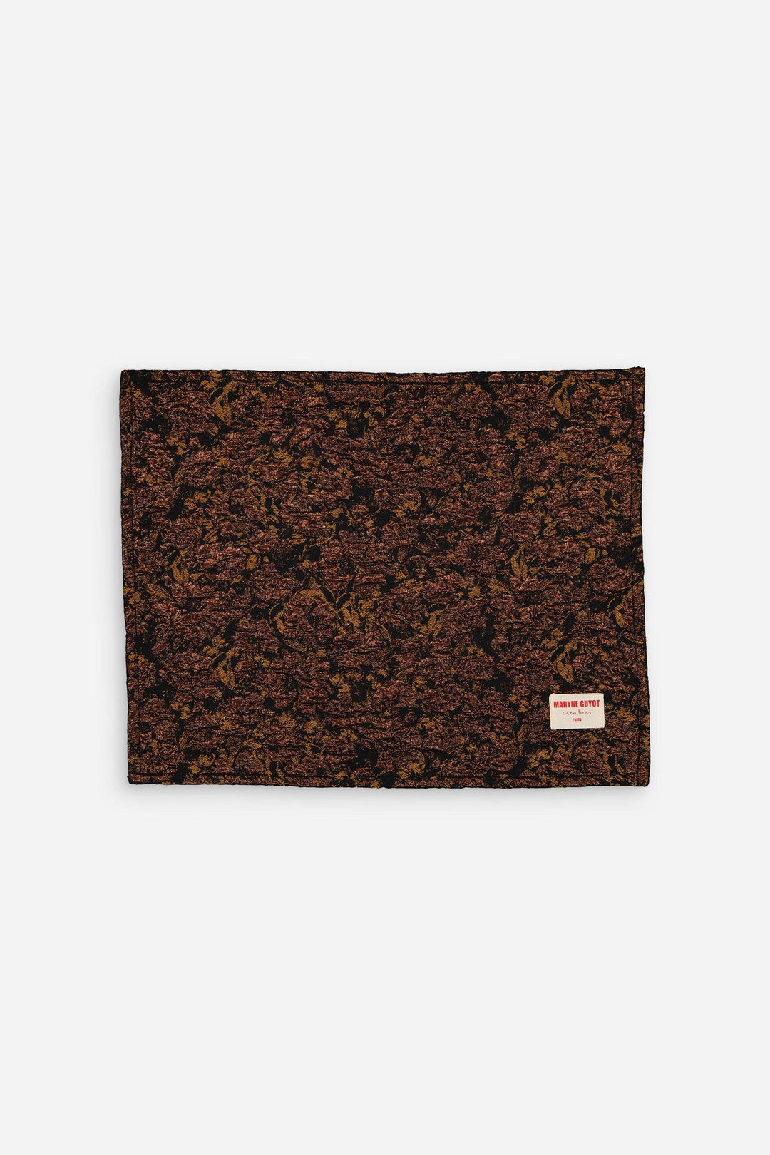 Set de table motif fleuri Flower Brown- Lot de 2