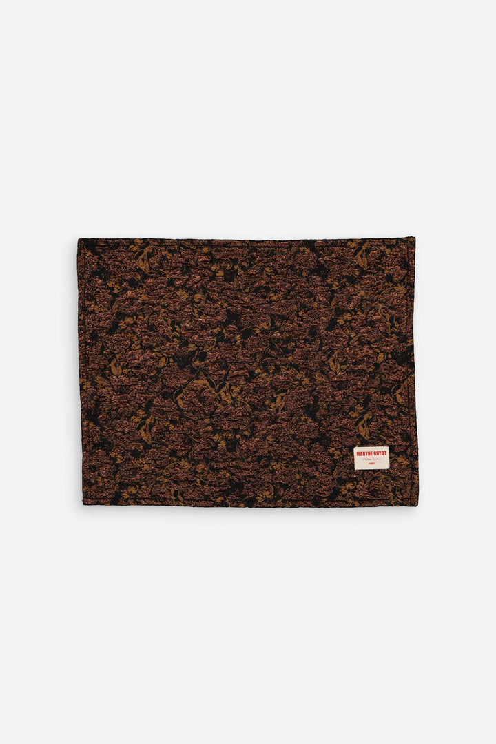 Set de table motif fleuri Flower Brown- Lot de 2