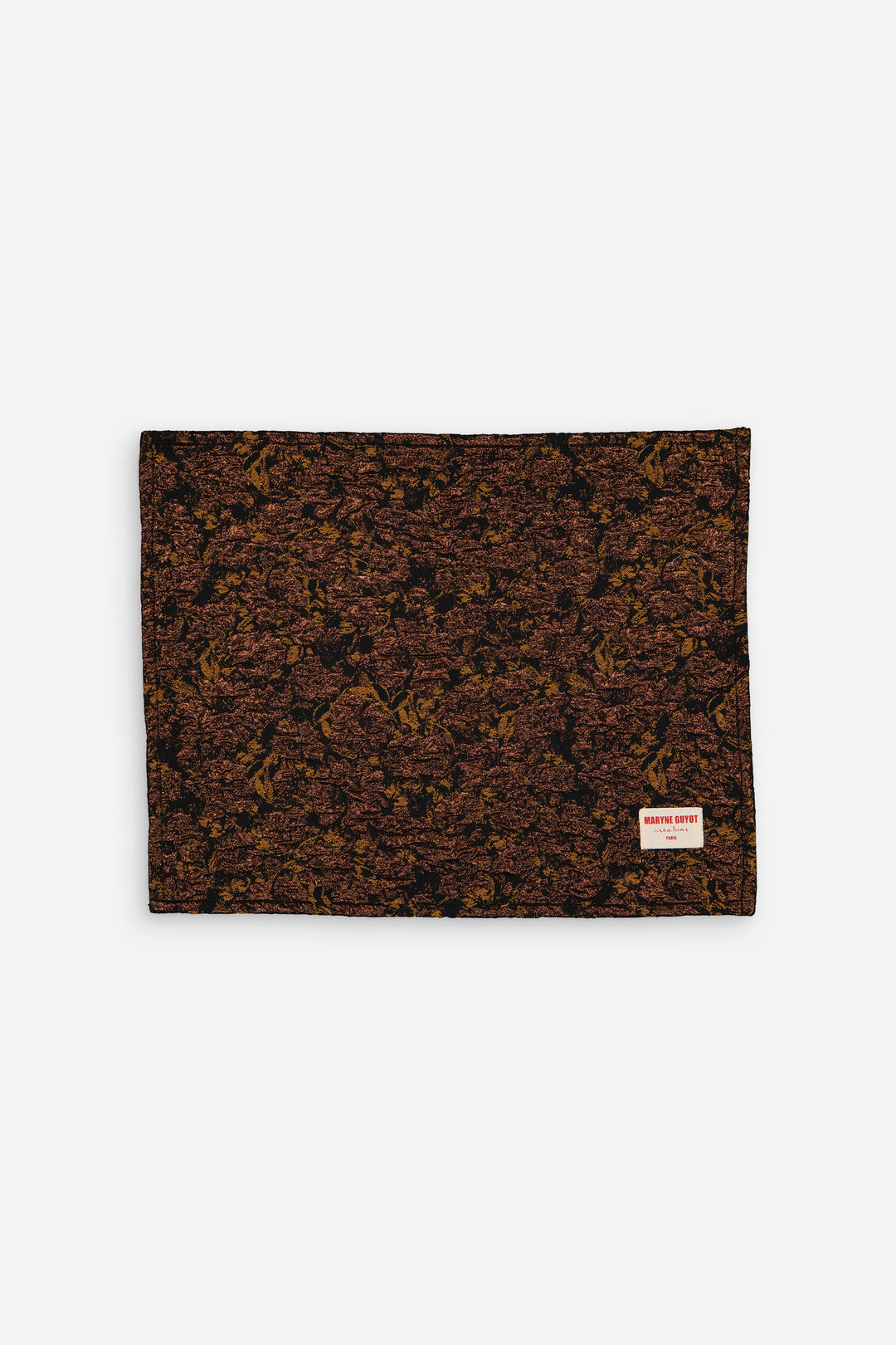 Set de table motif fleuri Flower Brown- Lot de 2