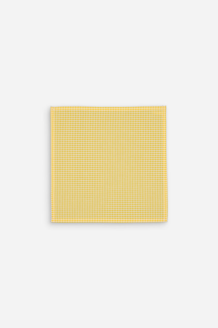 Lot de 4 serviettes de table petit vichy jaune
