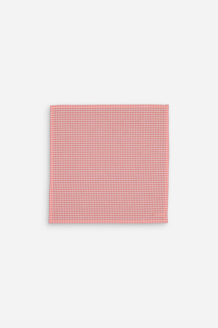 Lot de 4 serviettes de table petit vichy corail