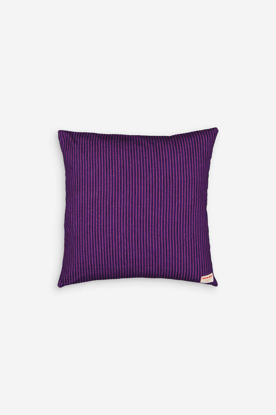 Purple cushion with iridescent pink lines - GASTON