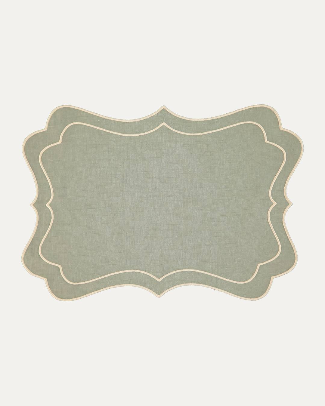 Set de table Brisa, Vert et feston Ecru
