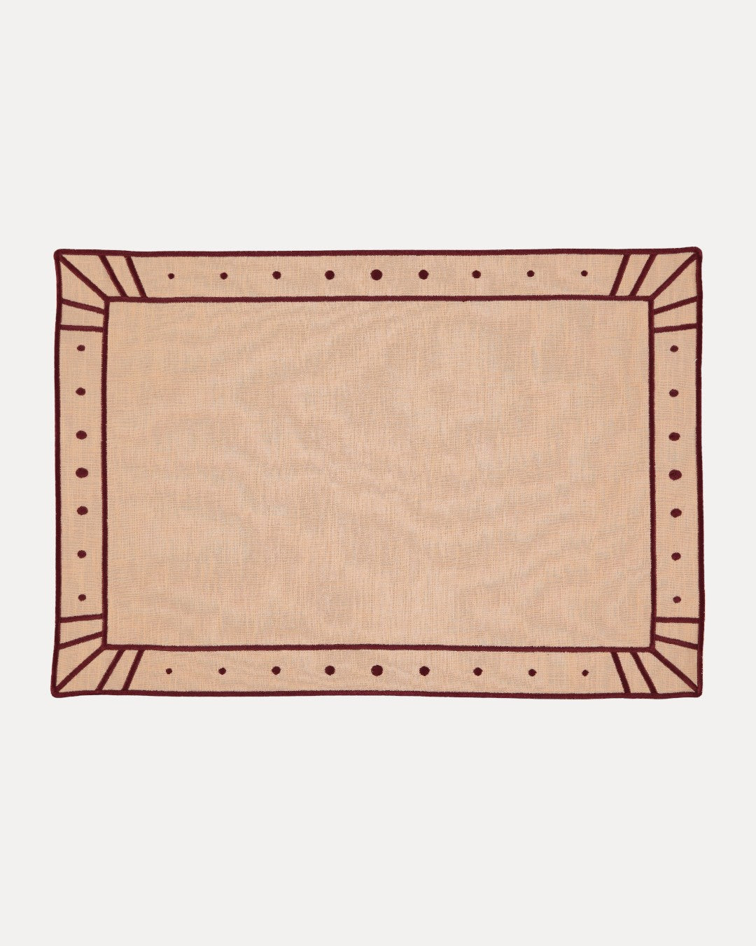 Set de Table Belle Nuit, Saumon et Bordeaux