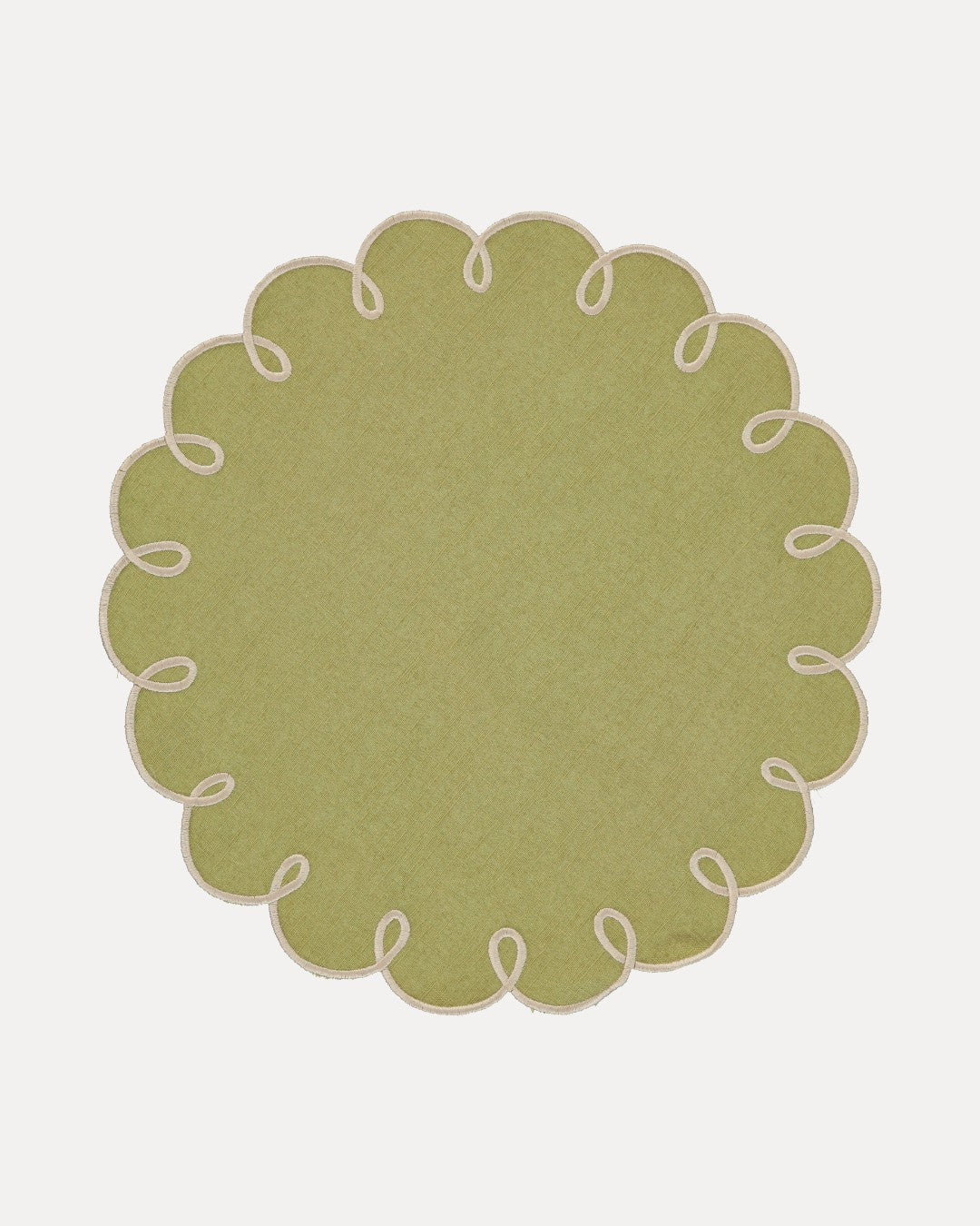 Set de table Lisboa - vert et écru
