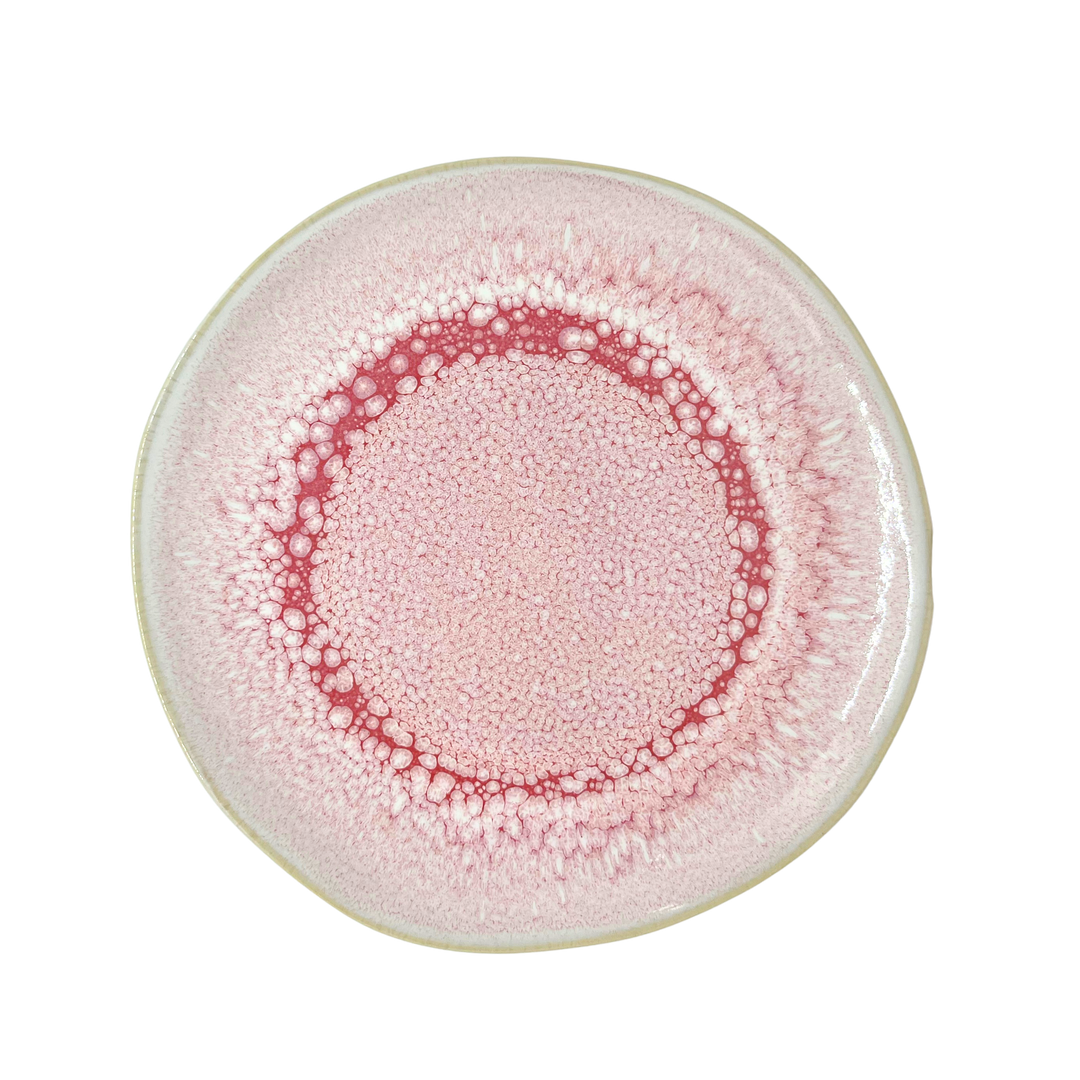 Assiette à dessert rose Camélia 21 cm