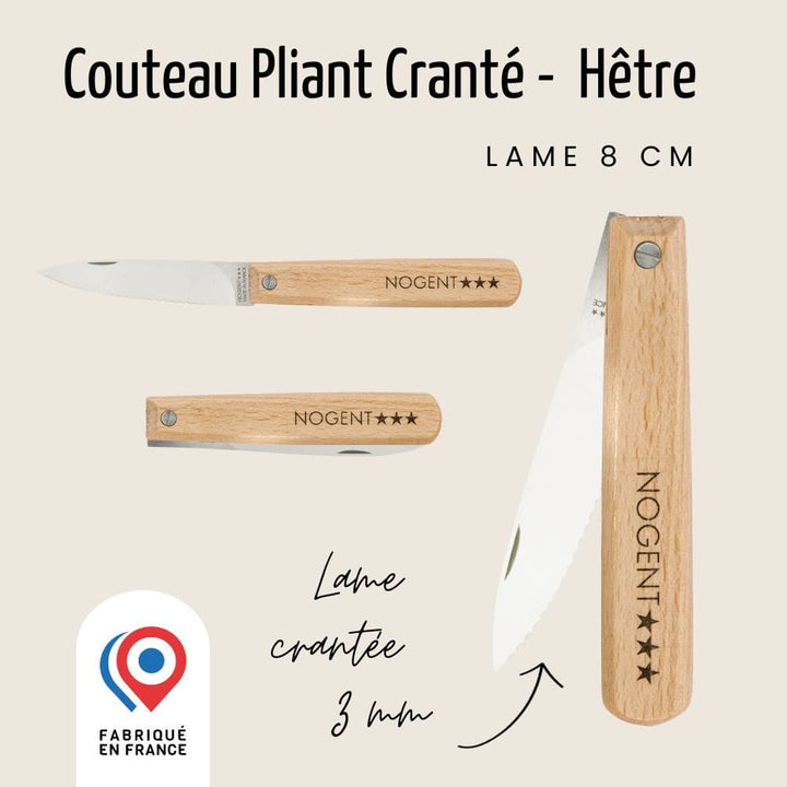 Couteau Pliant Pocket - Lame 8cm crantée 3mm | Classic Bois