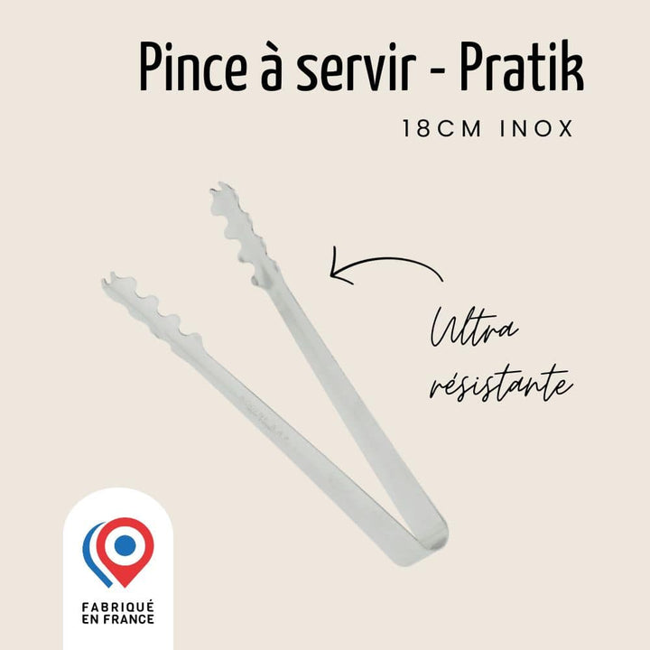 Pince à servir 18cm - Inox | Pratik Pinces Nogent 3 Etoiles