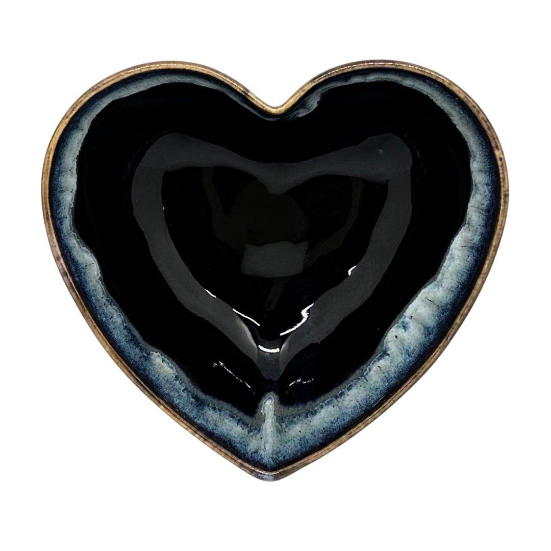 Dark blue heart bowl