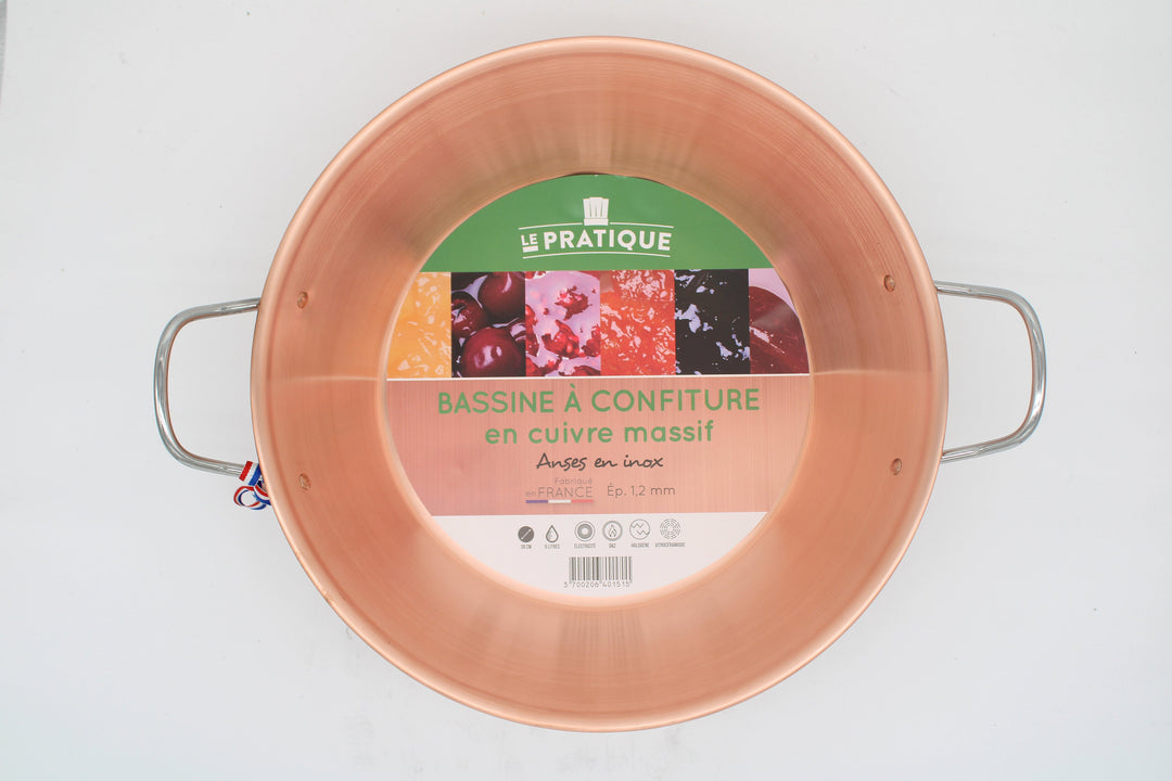 Bassine à confiture Cuivre 9L - Le Pratique