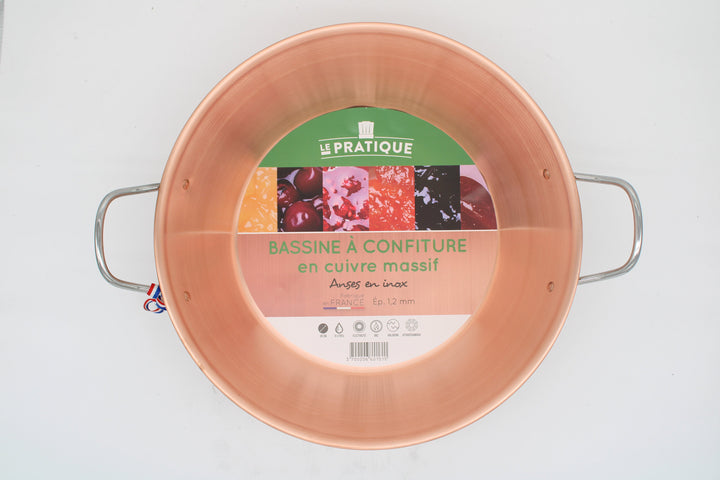 Bassine à confiture Cuivre 9L - Le Pratique