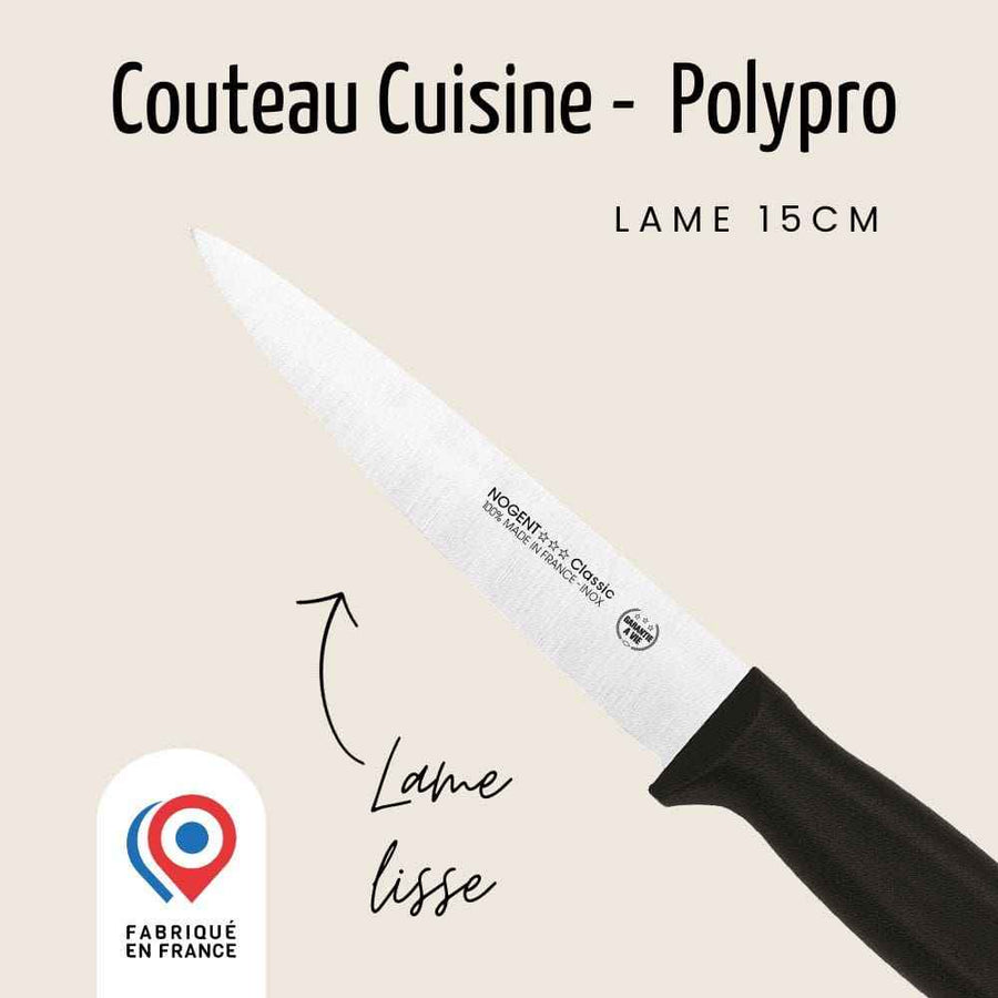 Universal kitchen knife – Smooth blade 15 cm | 6 inch | Nogent Daily