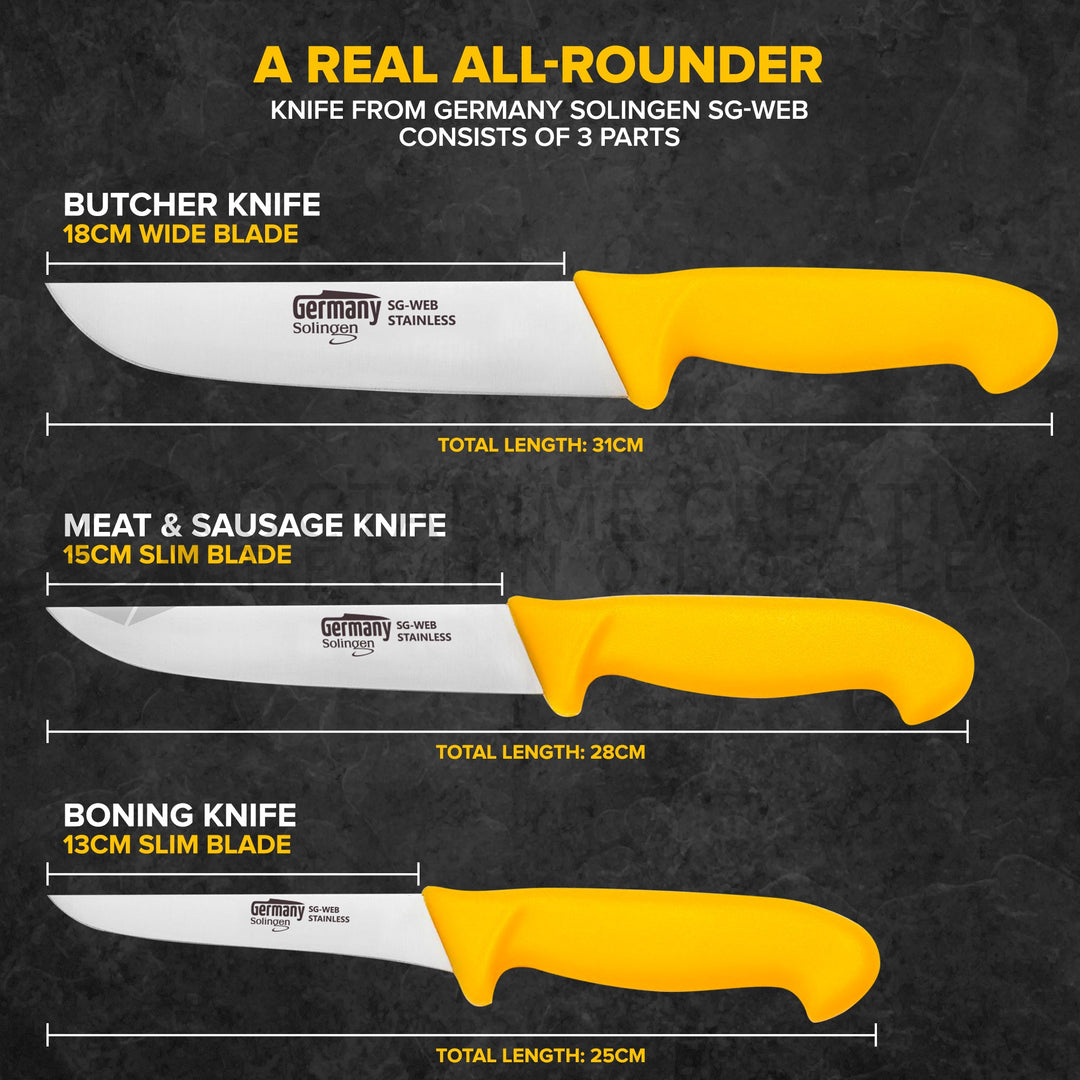 3-piece meat knife set