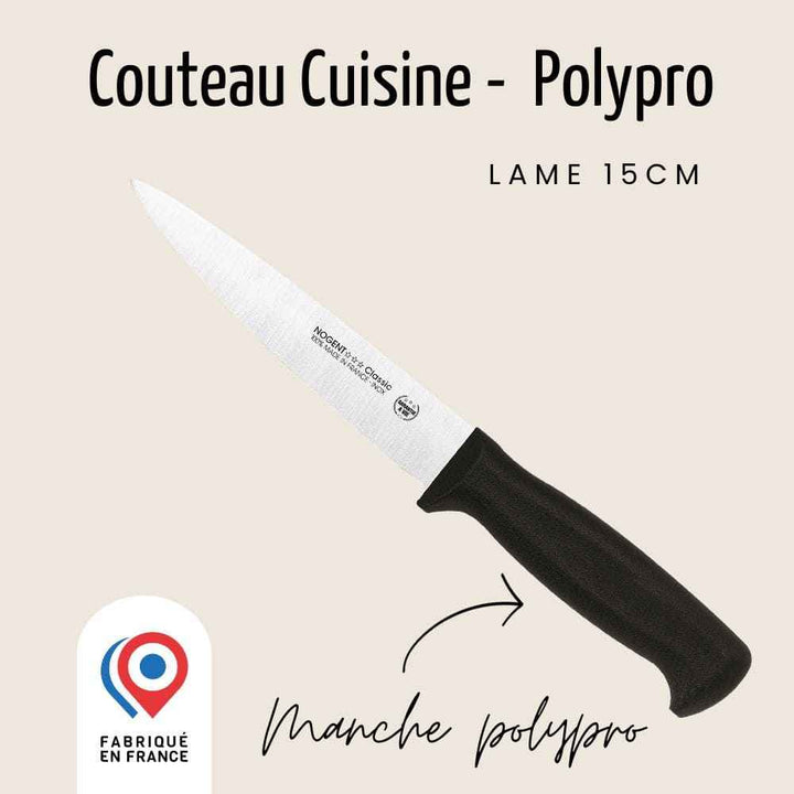 Universal kitchen knife – Smooth blade 15 cm | 6 inch | Nogent Daily