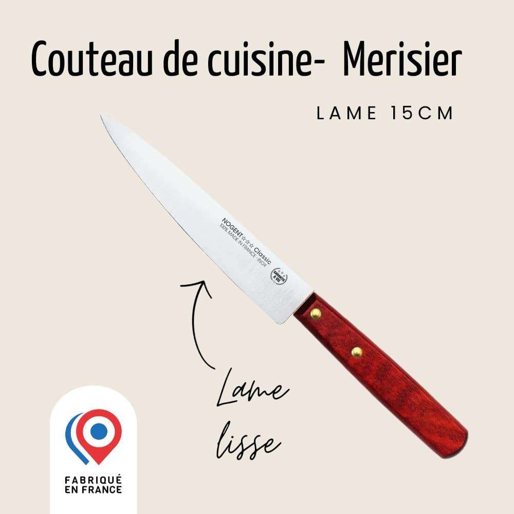 Couteau de Cuisine - Lame Lisse 15cm | Classic Bois