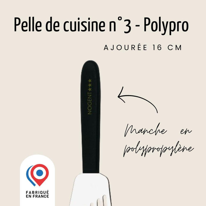 Spatule de Cuisine Ajourée - 16 cm - Polypro | Pratik Spatules Nogent 3 Etoiles
