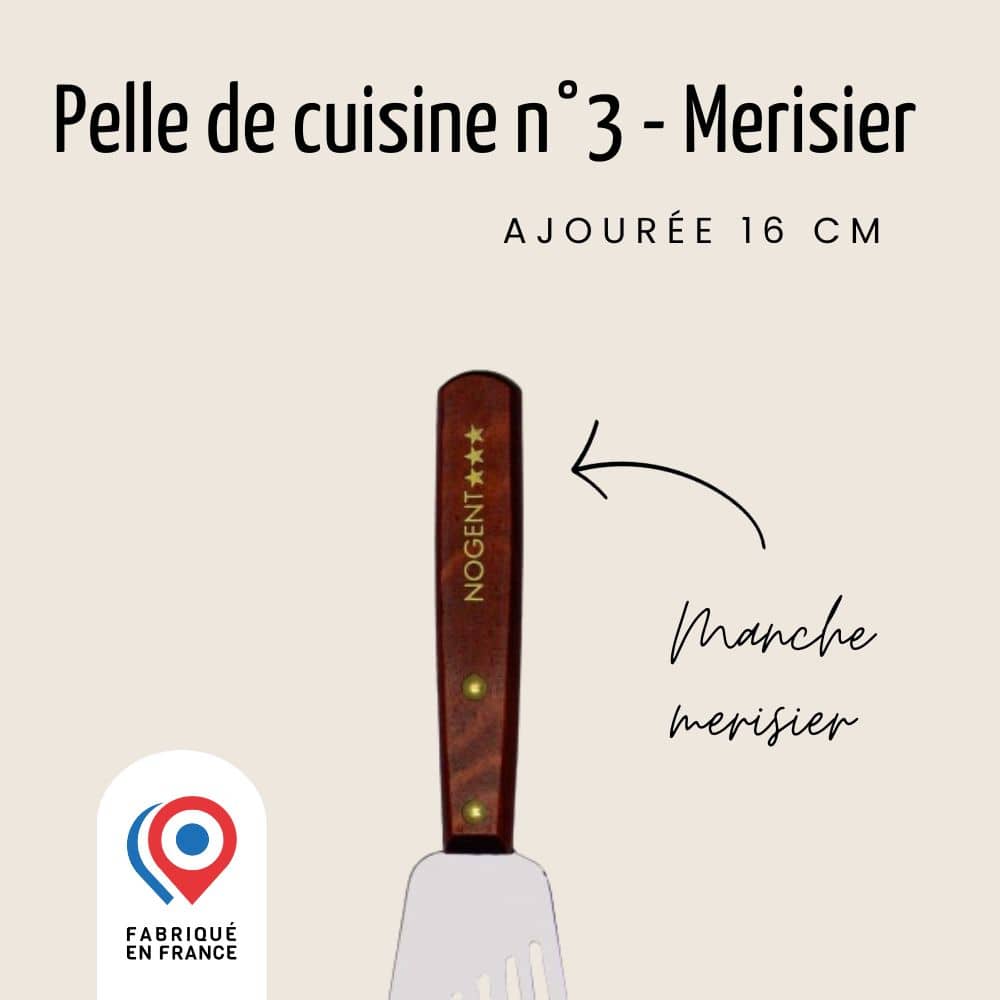 Spatule de Cuisine Ajourée - 16 cm - Bois | Pratik