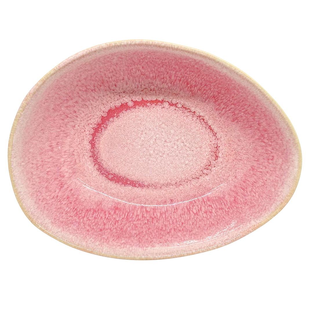 Bol oval  en céramique portugaise artisanale Troia brun
