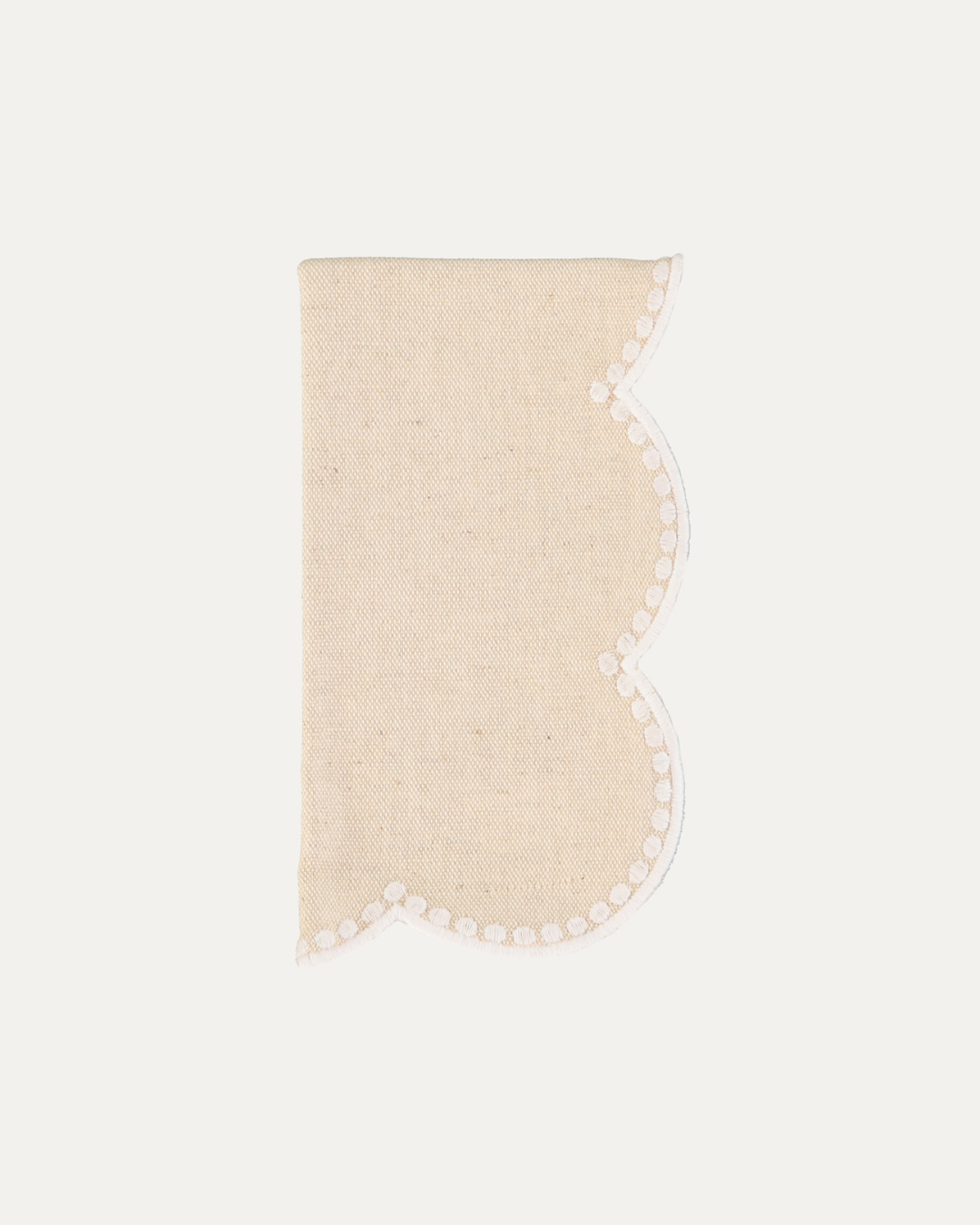 Serviette Gotas, beige et blanc